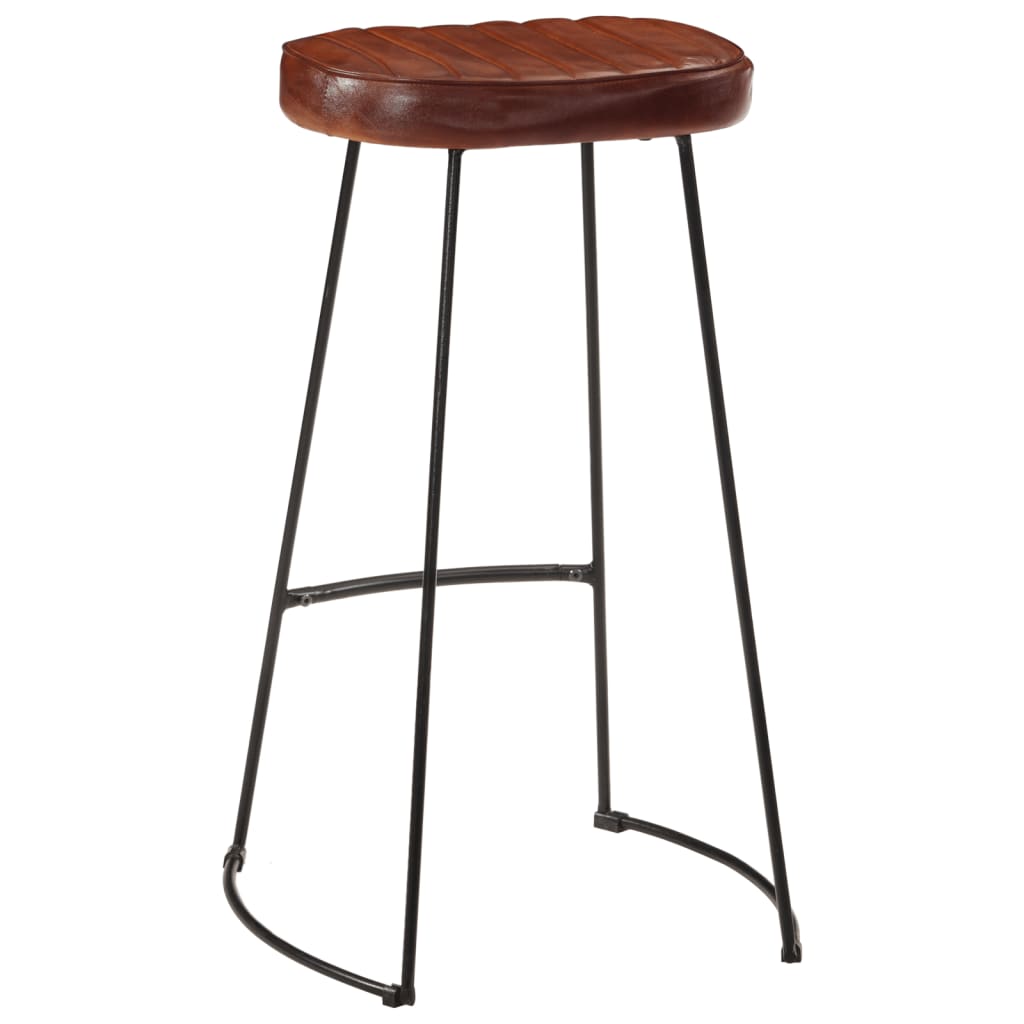 Tabourets de bar Gavin lot de 2 marron foncé 44x37,5x78 cm - XIOS