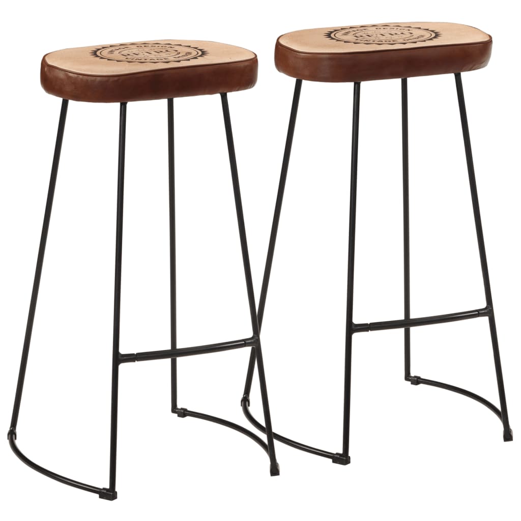 Tabourets de bar lot de 2 marron foncé 44x37,5x78 cm - XIOS