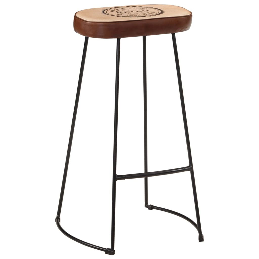Tabourets de bar lot de 2 marron foncé 44x37,5x78 cm - XIOS