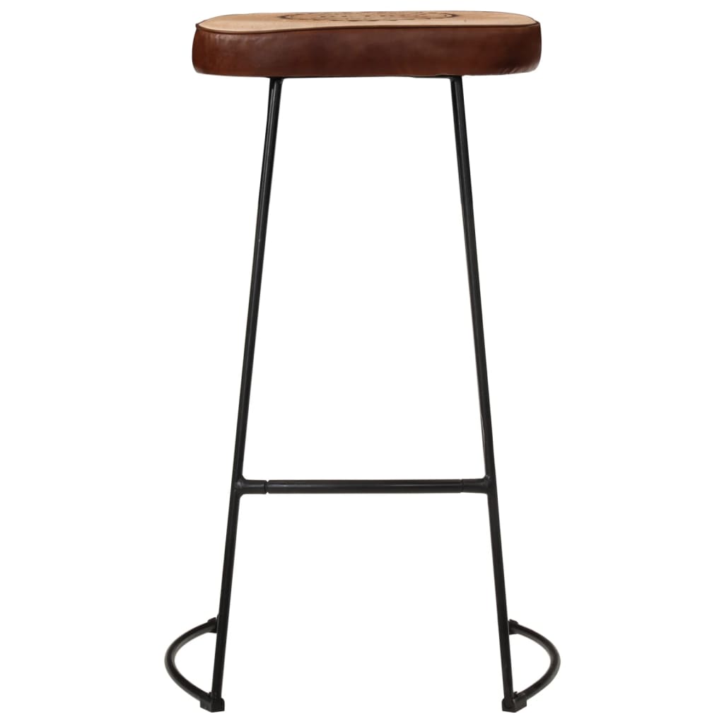 Tabourets de bar lot de 2 marron foncé 44x37,5x78 cm - XIOS