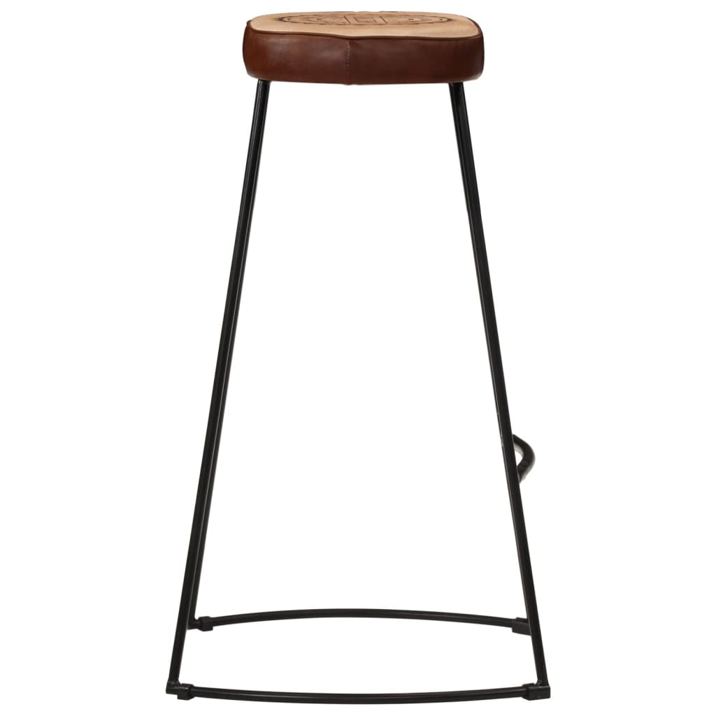 Tabourets de bar lot de 2 marron foncé 44x37,5x78 cm - XIOS
