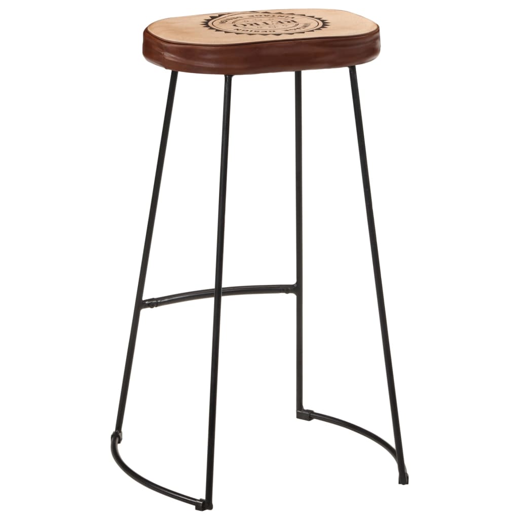 Tabourets de bar lot de 2 marron foncé 44x37,5x78 cm - XIOS