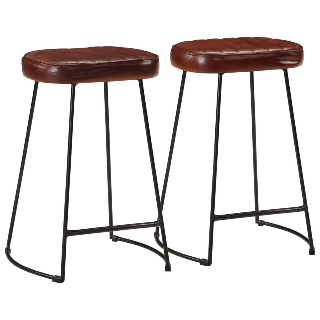 Tabourets de bar lot de 2 marron foncé 41x29x62 cm - XIOS