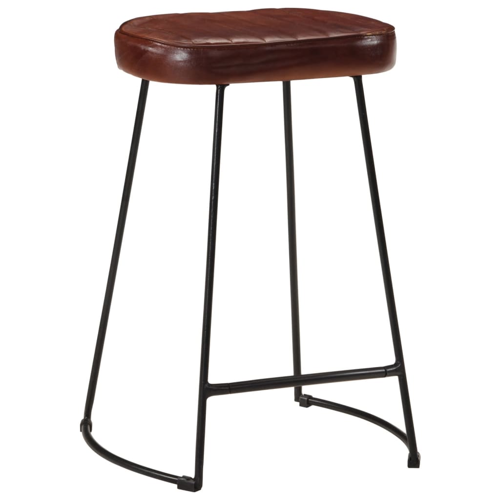 Tabourets de bar lot de 2 marron foncé 41x29x62 cm - XIOS