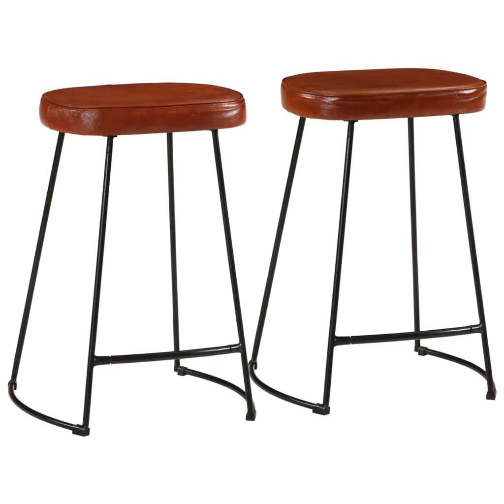 Tabourets de bar lot de 2 marron foncé 41x29x62 cm - XIOS