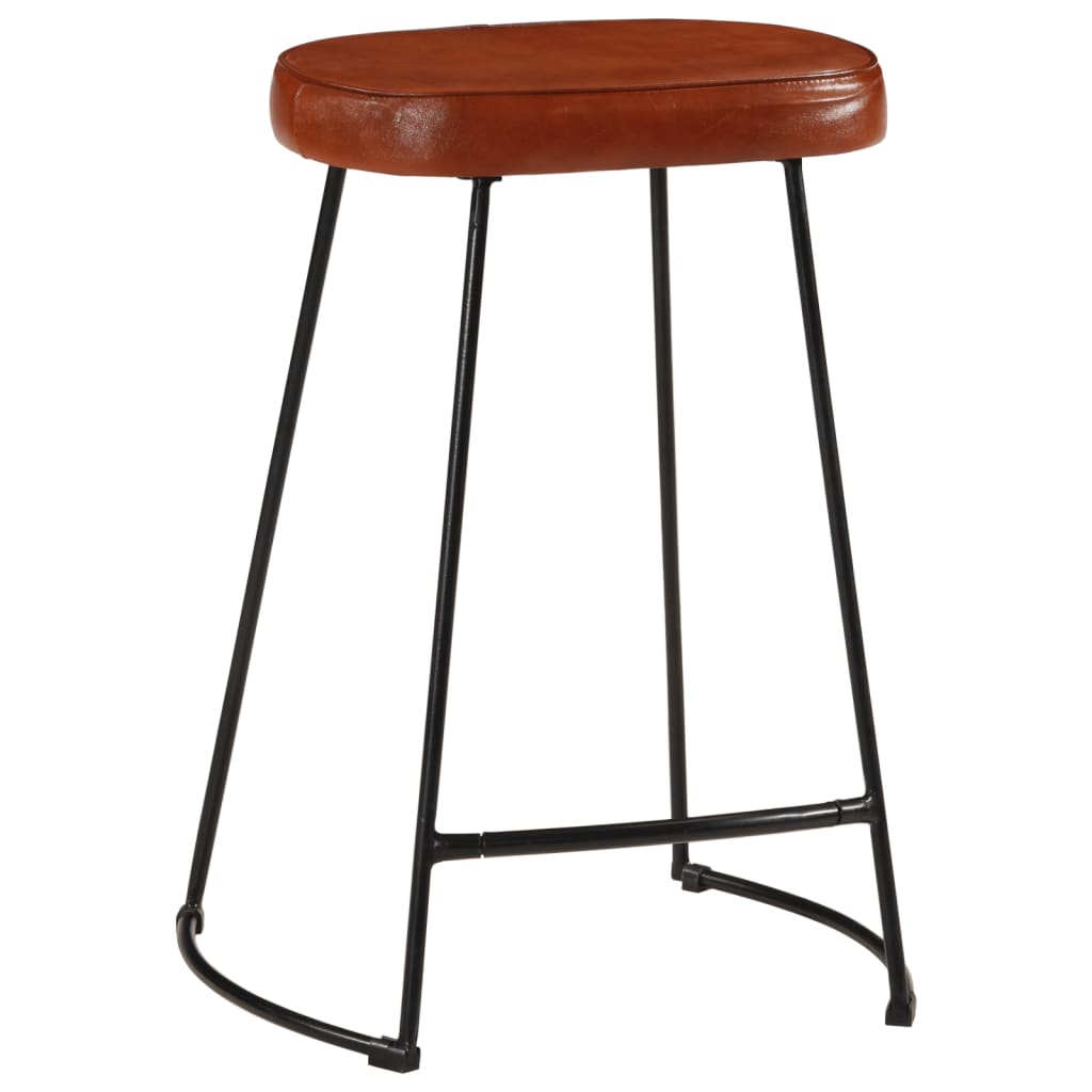 Tabourets de bar lot de 2 marron foncé 41x29x62 cm - XIOS