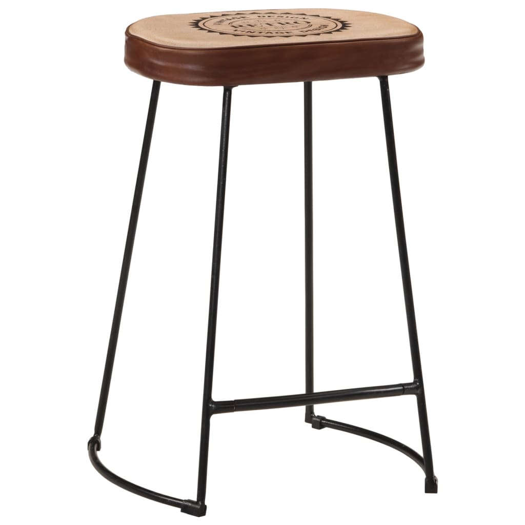 Tabourets de bar lot de 2 marron foncé 41x29x62 cm - XIOS