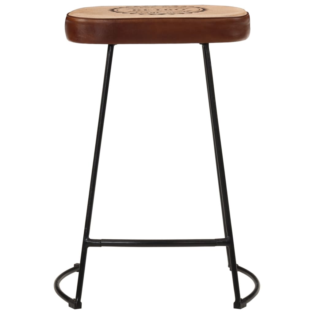 Tabourets de bar lot de 2 marron foncé 41x29x62 cm - XIOS