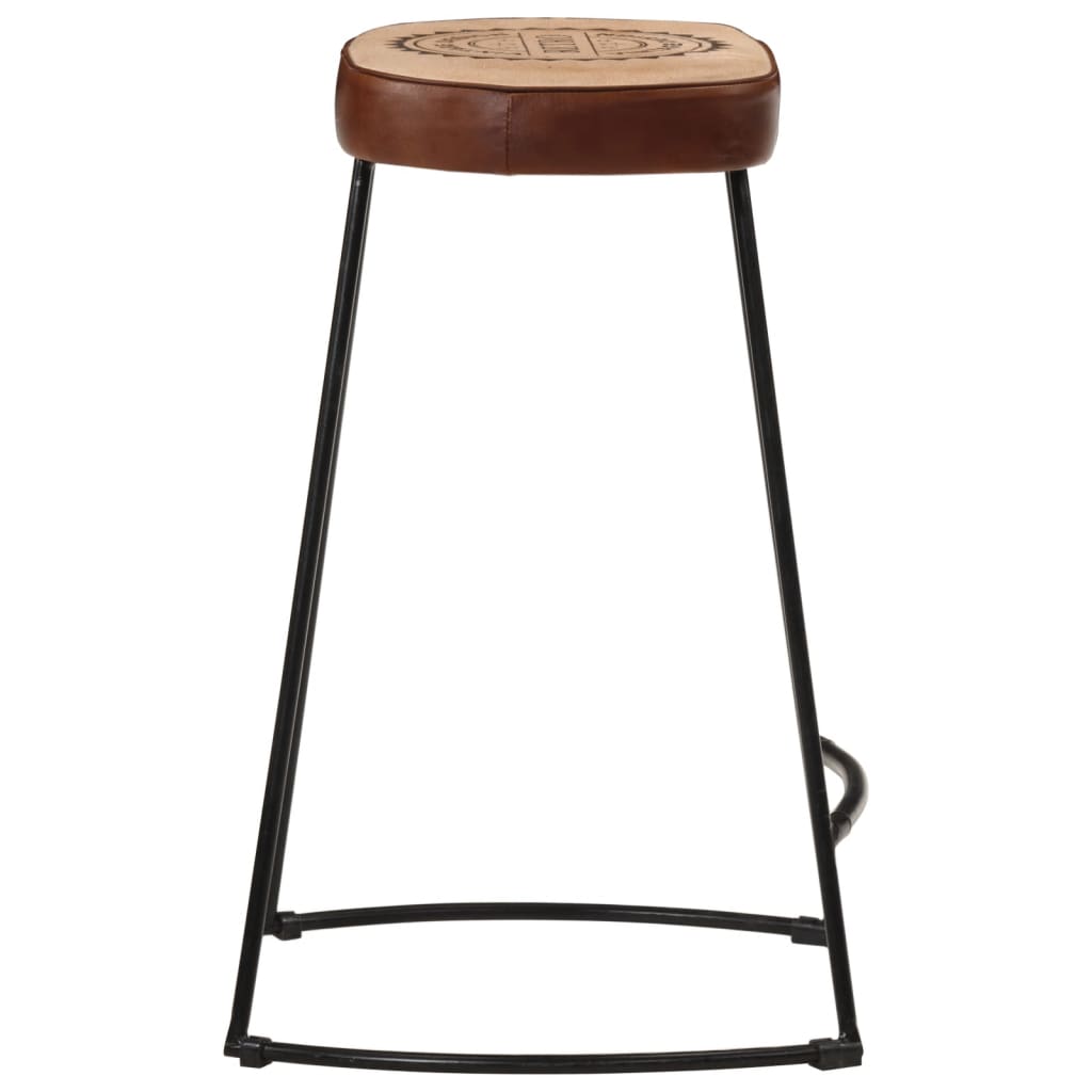Tabourets de bar lot de 2 marron foncé 41x29x62 cm - XIOS