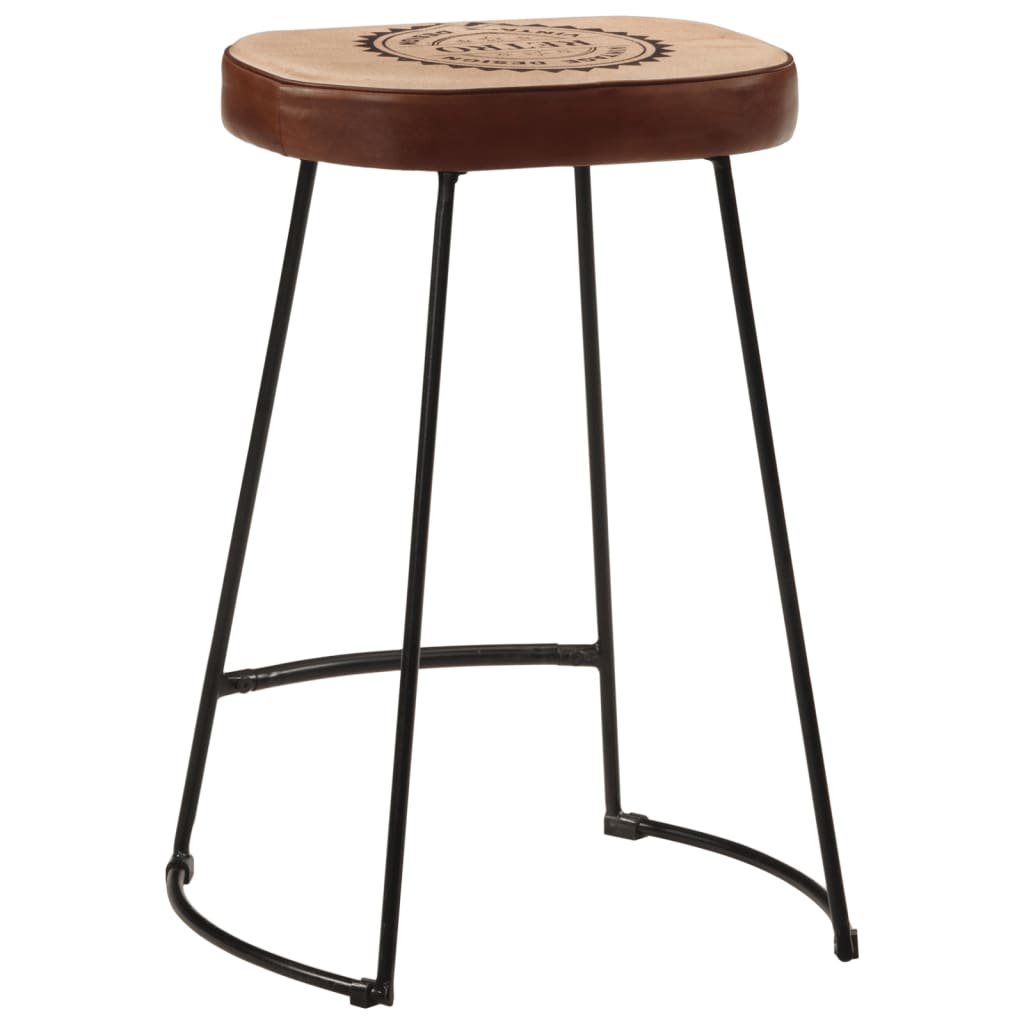 Tabourets de bar lot de 2 marron foncé 41x29x62 cm - XIOS