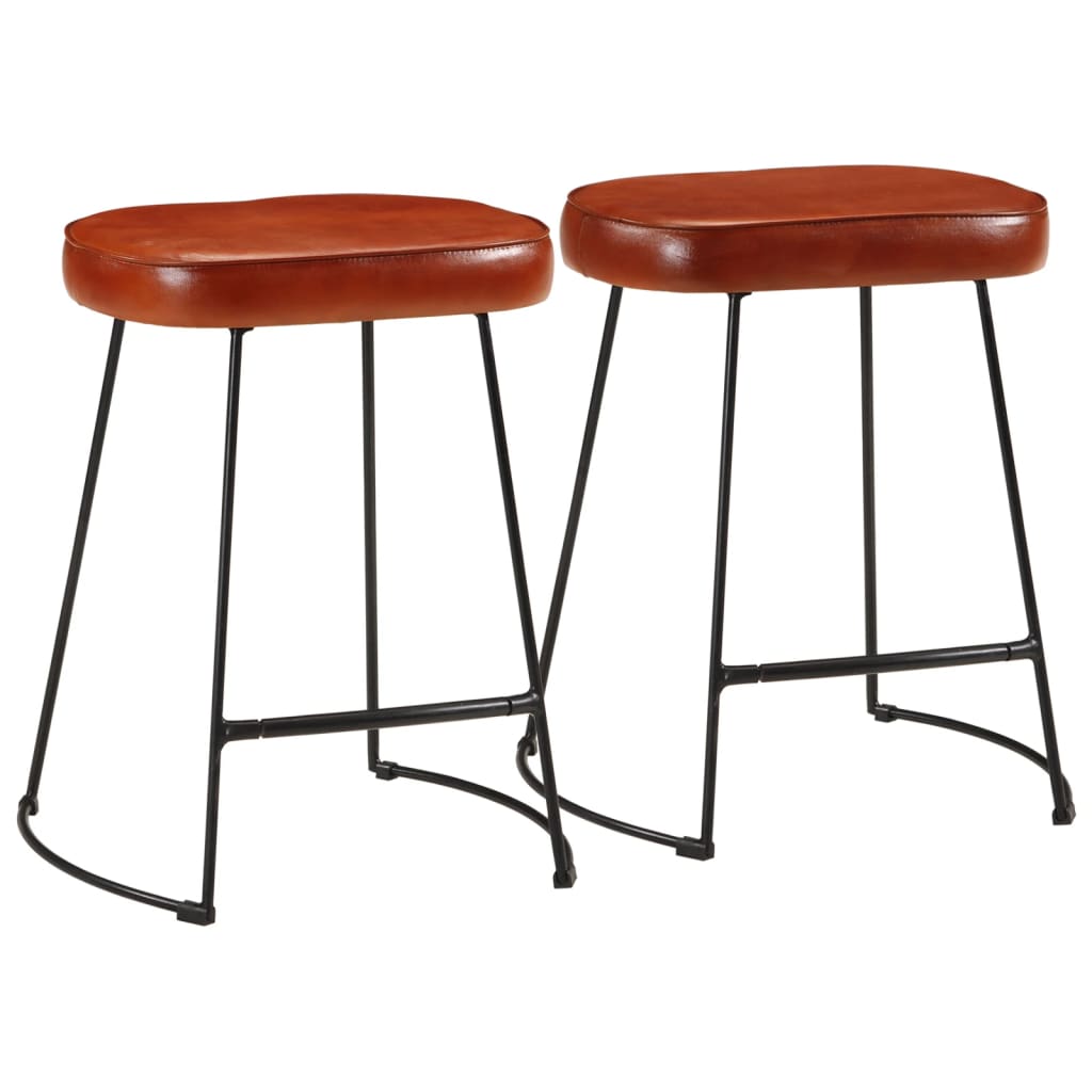 Tabourets de bar lot de 2 marron foncé 40x29,5x53 cm - XIOS