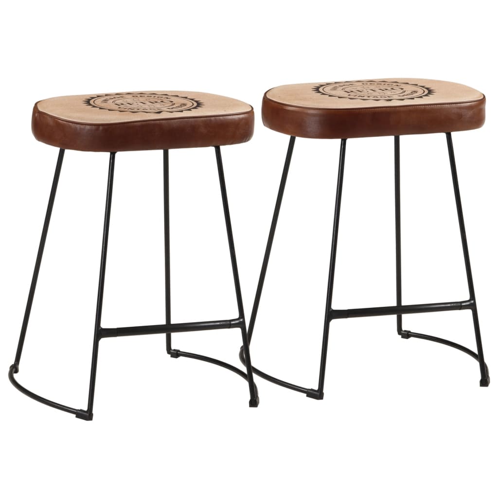 Tabourets de bar lot de 2 marron foncé 40x29,5x53 cm - XIOS
