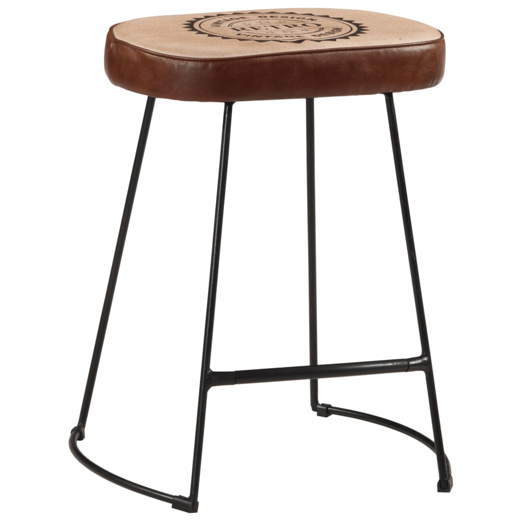 Tabourets de bar lot de 2 marron foncé 40x29,5x53 cm - XIOS