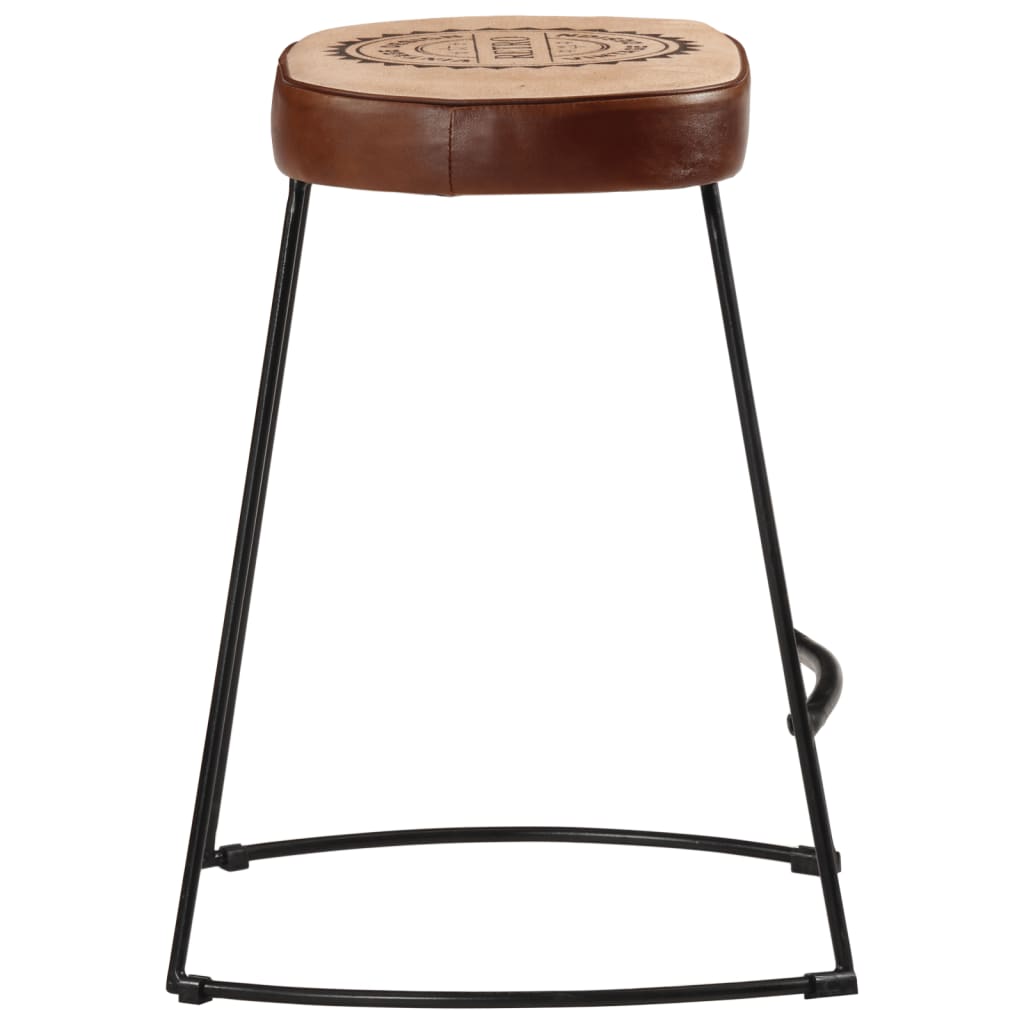 Tabourets de bar lot de 2 marron foncé 40x29,5x53 cm - XIOS