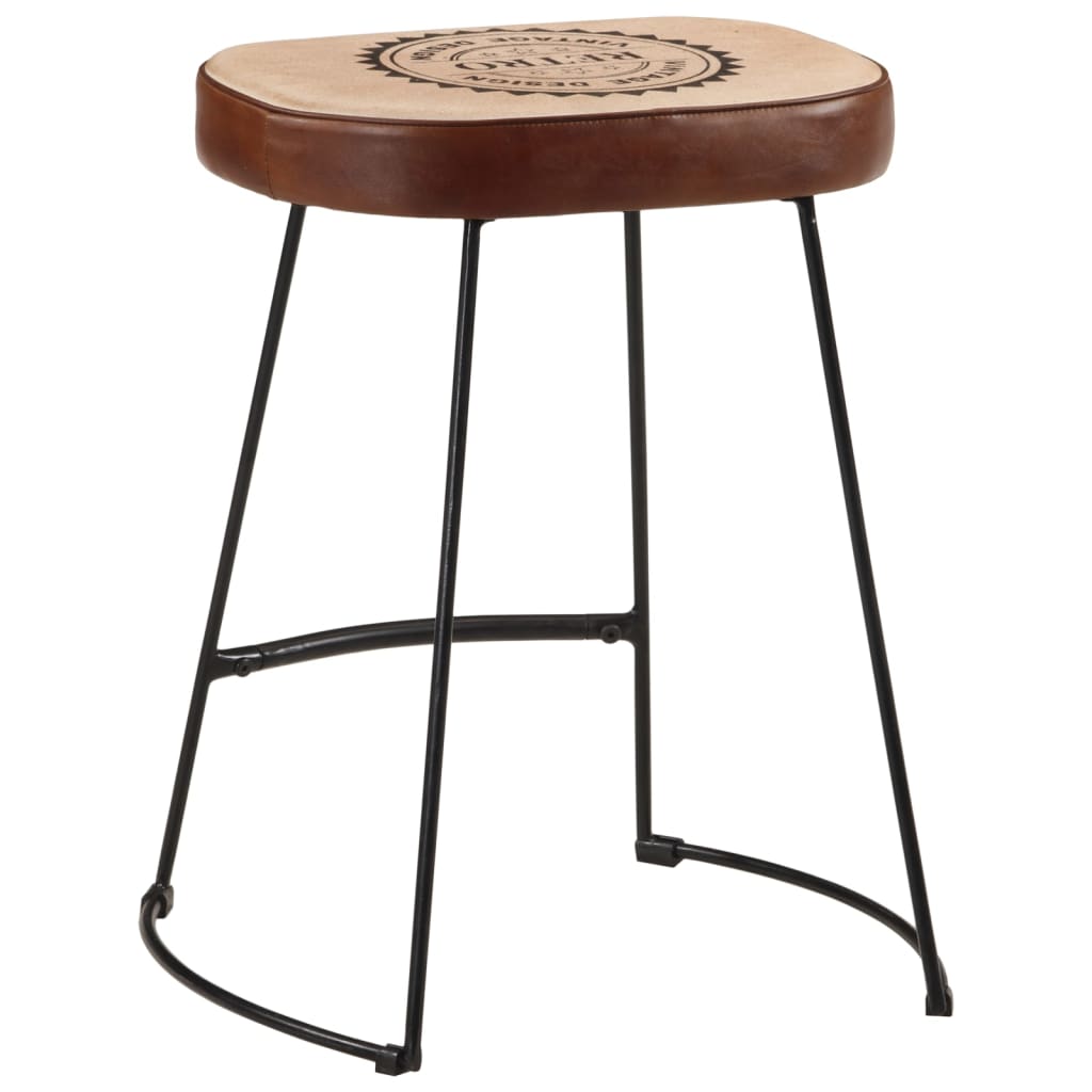 Tabourets de bar lot de 2 marron foncé 40x29,5x53 cm - XIOS