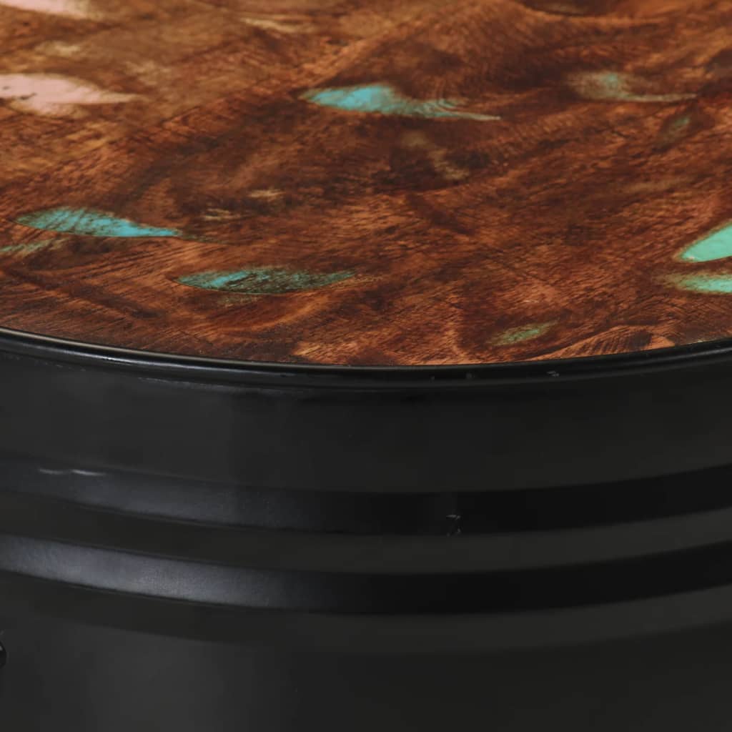 Tables de bar forme tambour 3 pcs bois massif de récupération - XIOS