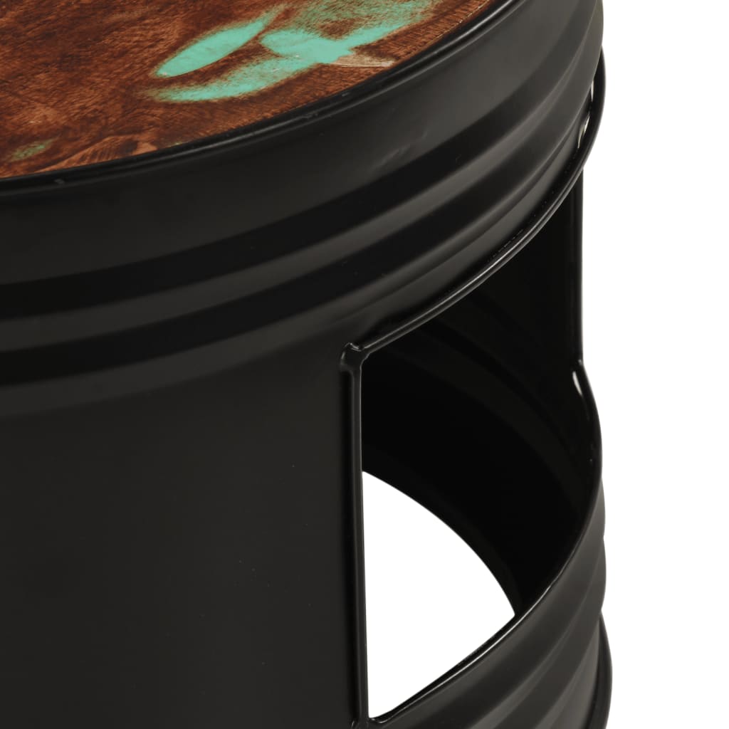 Tables de bar forme tambour 3 pcs bois massif de récupération - XIOS