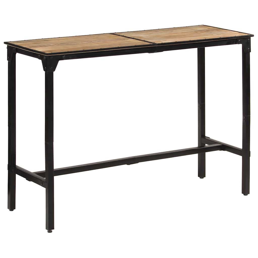 Table de bar 150x55x107 cm bois de manguier massif brut - XIOS