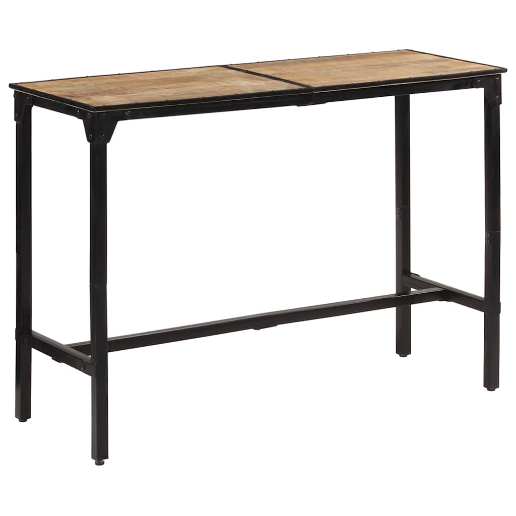 Table de bar 150x55x107 cm bois de manguier massif brut - XIOS