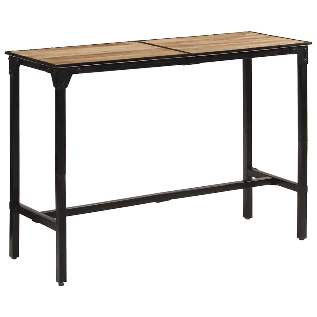 Table de bar 150x55x107 cm bois de manguier massif brut - XIOS