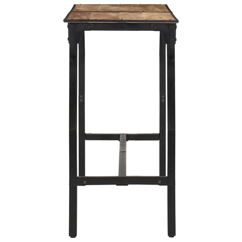 Table de bar 150x55x107 cm bois de manguier massif brut - XIOS