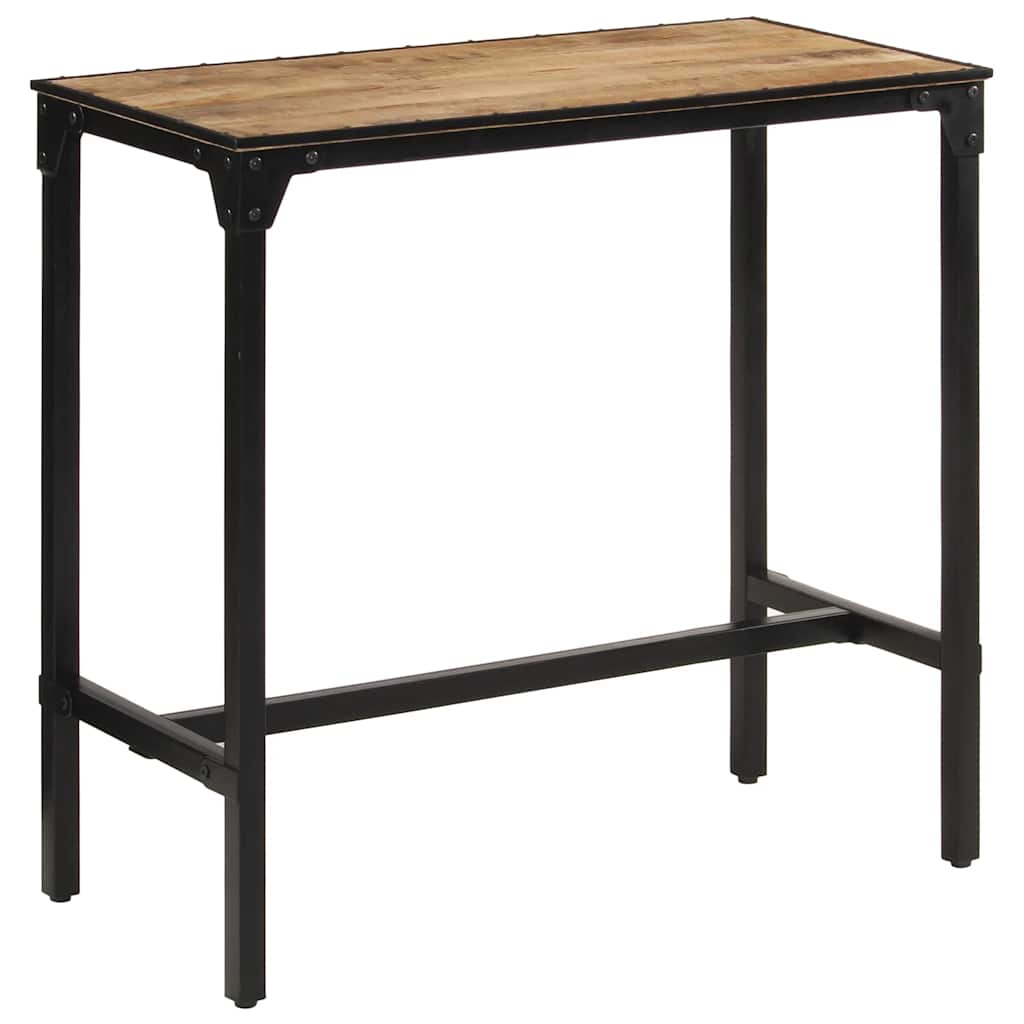 Table de bar 110x55x107 cm bois de manguier massif brut - XIOS
