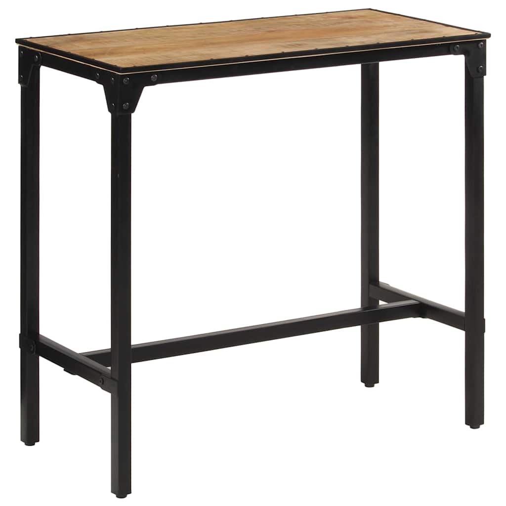 Table de bar 110x55x107 cm bois de manguier massif brut - XIOS