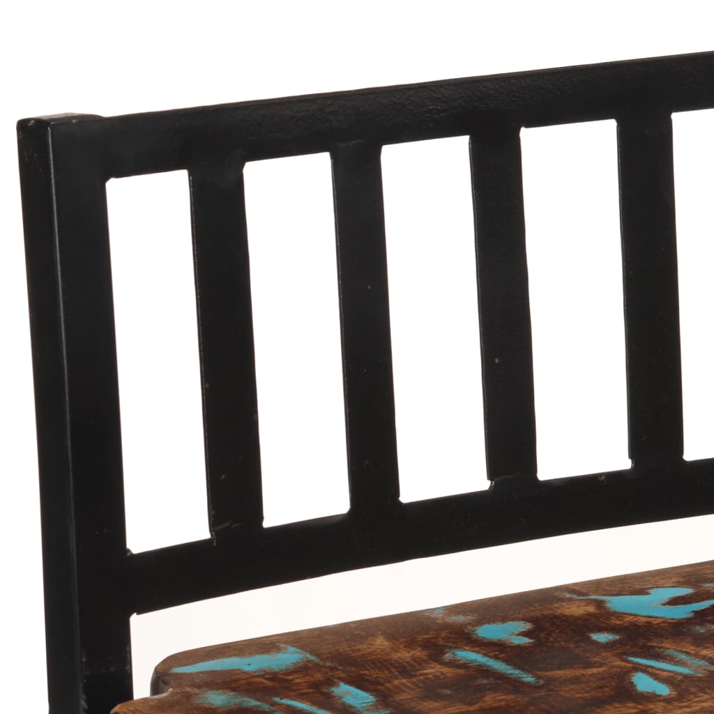 Chaises de bar lot de 2 bois de récupération massif - XIOS