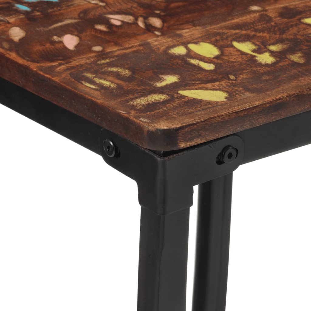 Chaises de bar lot de 4 bois de récupération massif - XIOS