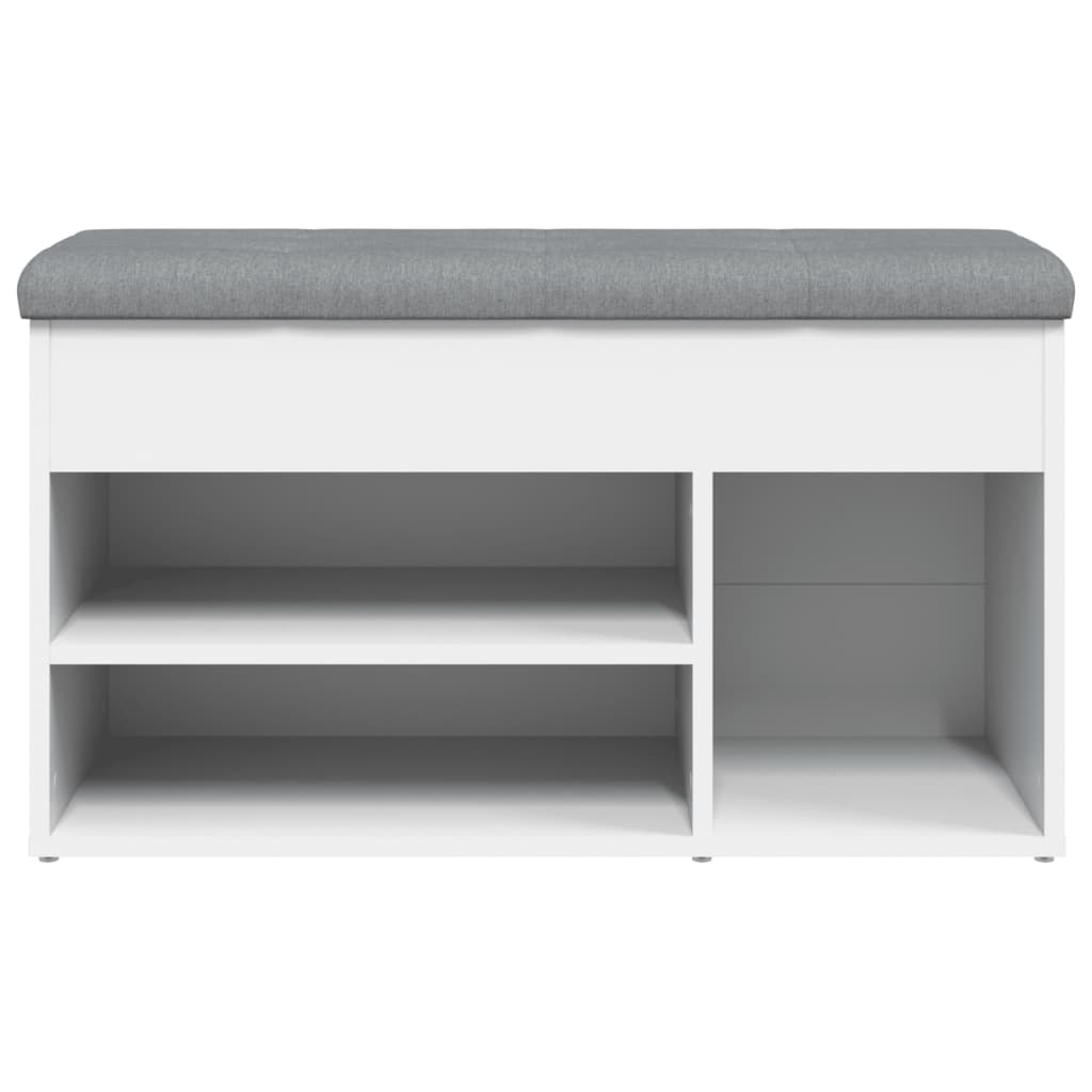Banc à chaussures Blanc 82x32x45,5 cm Bois d'ingénierie - XIOS