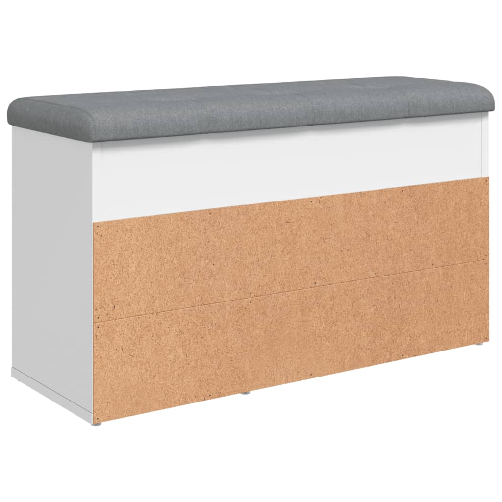 Banc à chaussures Blanc 82x32x45,5 cm Bois d'ingénierie - XIOS