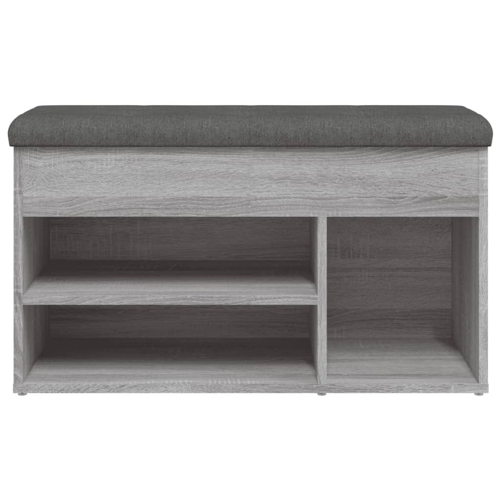 Banc à chaussures sonoma gris 82x32x45,5 cm bois d'ingénierie - XIOS
