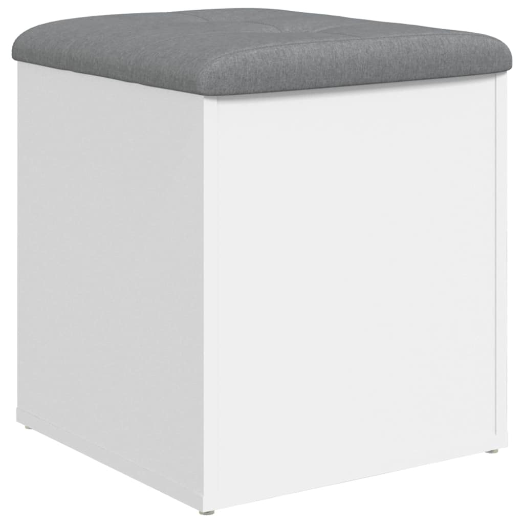 Banc de rangement Blanc 42x42x45 cm Bois d'ingénierie - XIOS