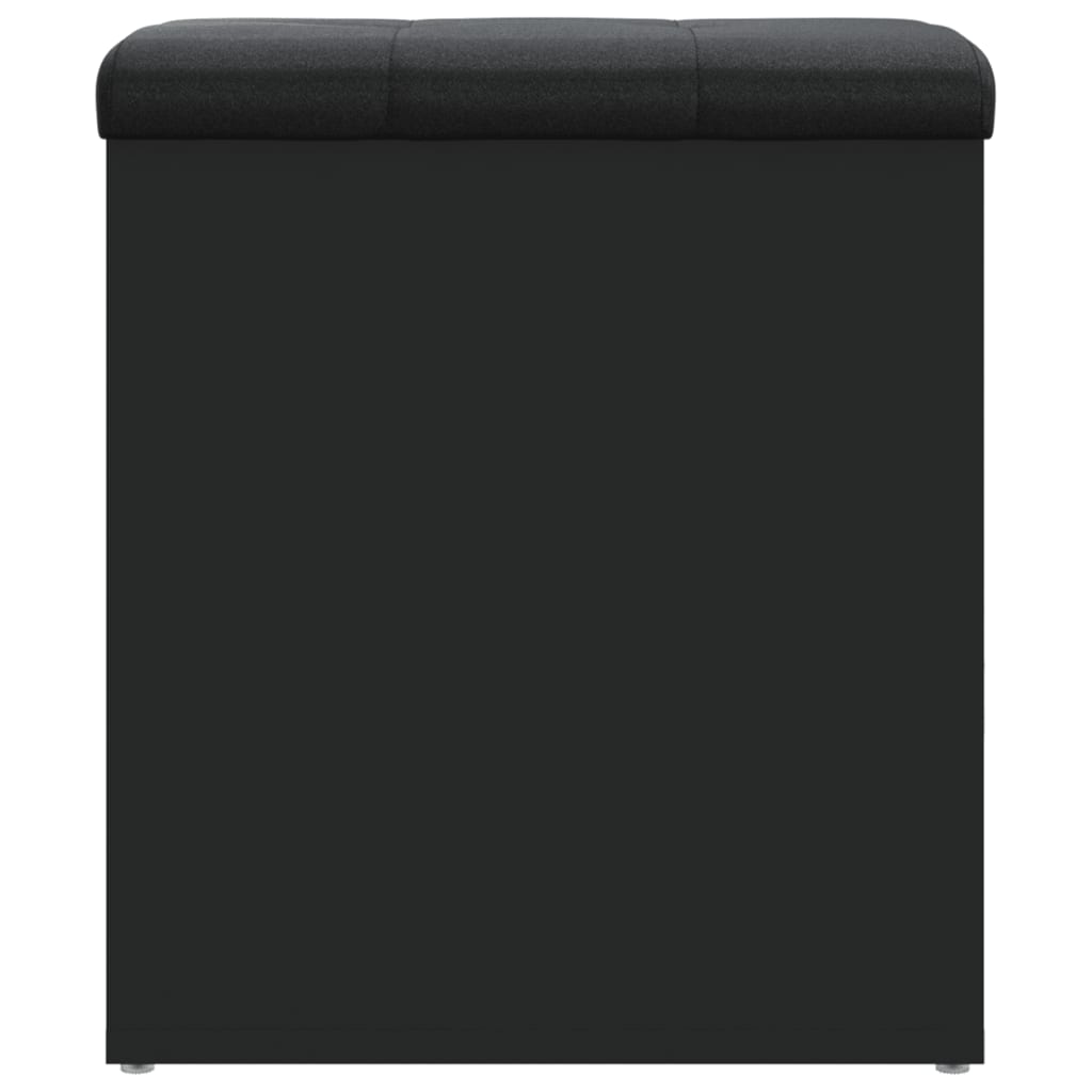 Banc de rangement noir 42x42x45 cm bois d'ingénierie - XIOS