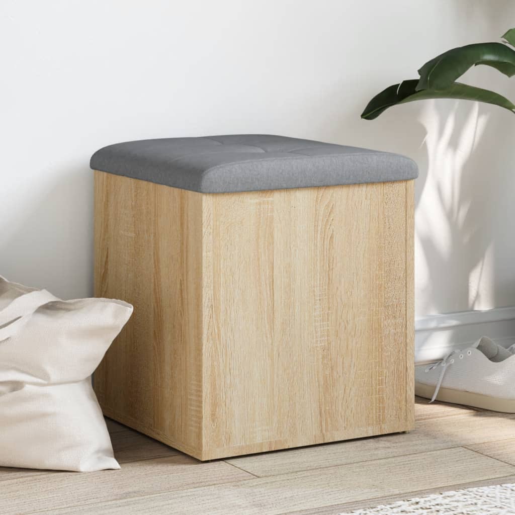 Banc de rangement Chêne Sonoma 42x42x45 cm Bois d'ingénierie - XIOS