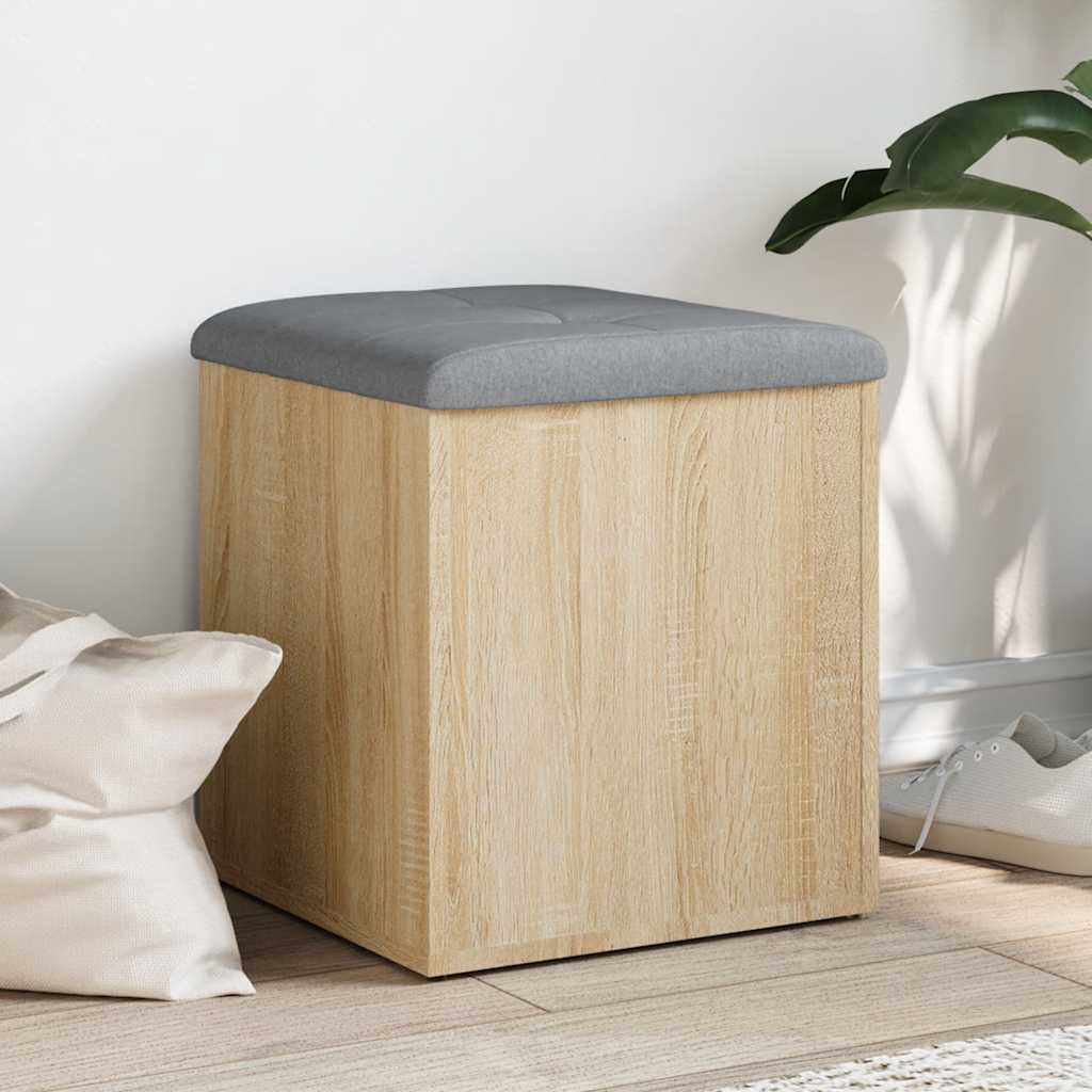 Banc de rangement Chêne Sonoma 42x42x45 cm Bois d'ingénierie - XIOS