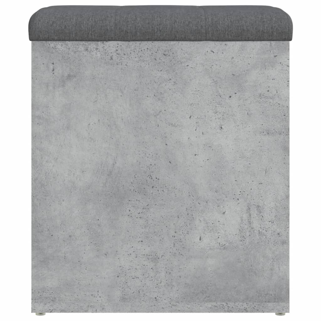 Banc de rangement gris béton 42x42x45 cm bois d'ingénierie - XIOS