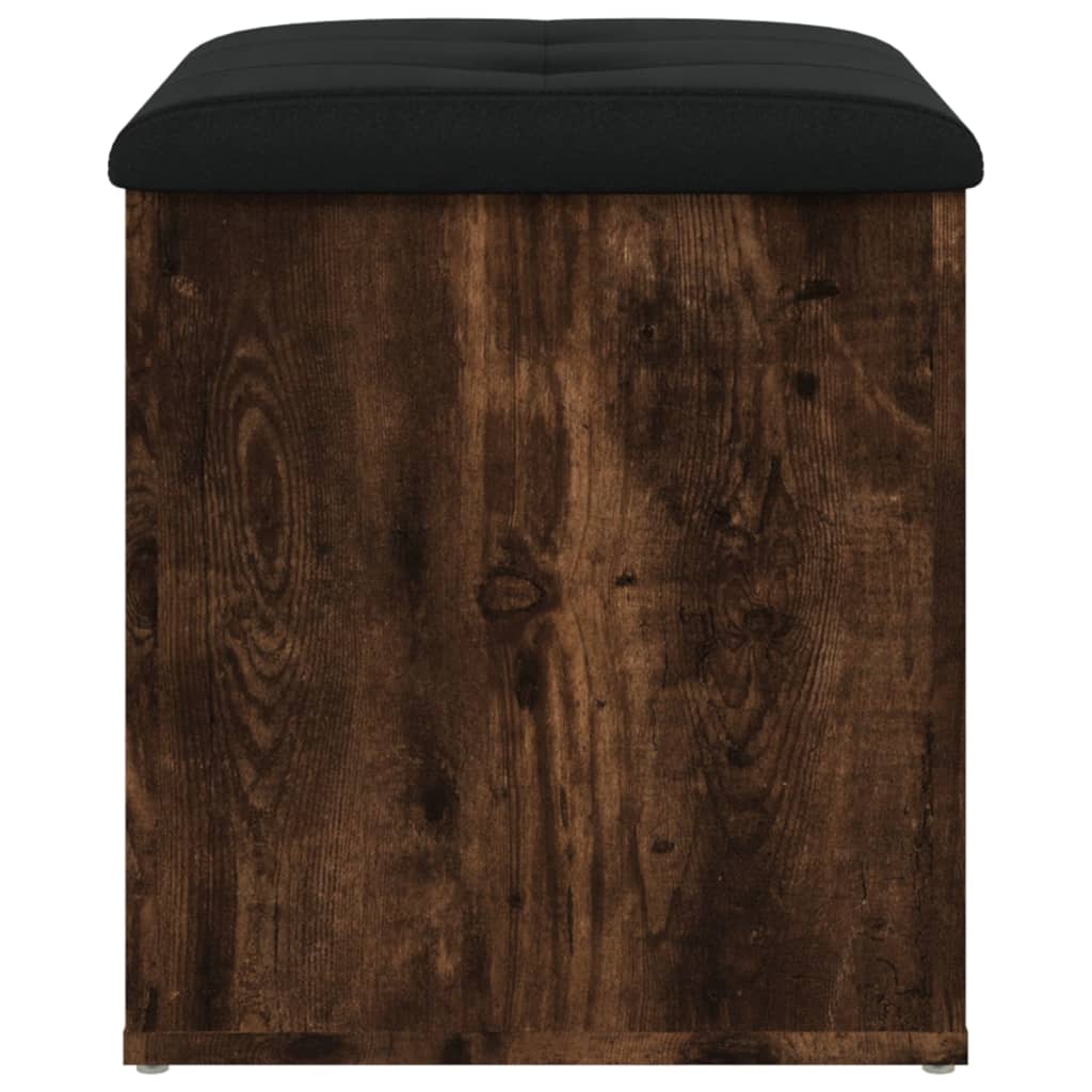 Banc de rangement chêne fumé 42x42x45 cm bois d'ingénierie - XIOS