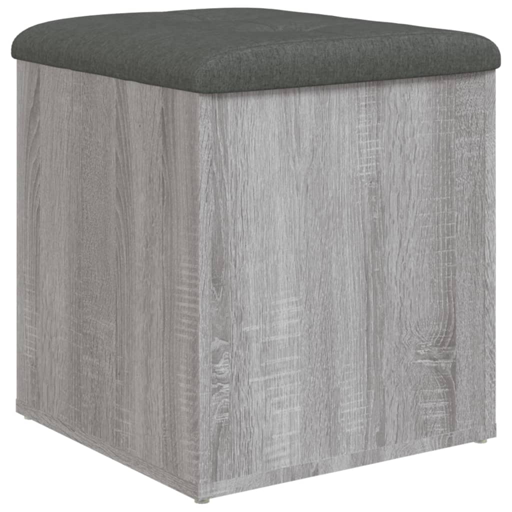 Banc de rangement sonoma gris 42x42x45 cm bois d'ingénierie - XIOS
