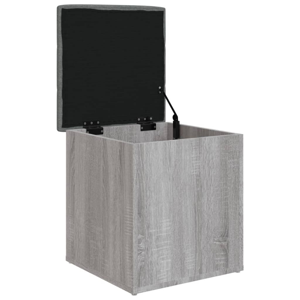 Banc de rangement sonoma gris 42x42x45 cm bois d'ingénierie - XIOS