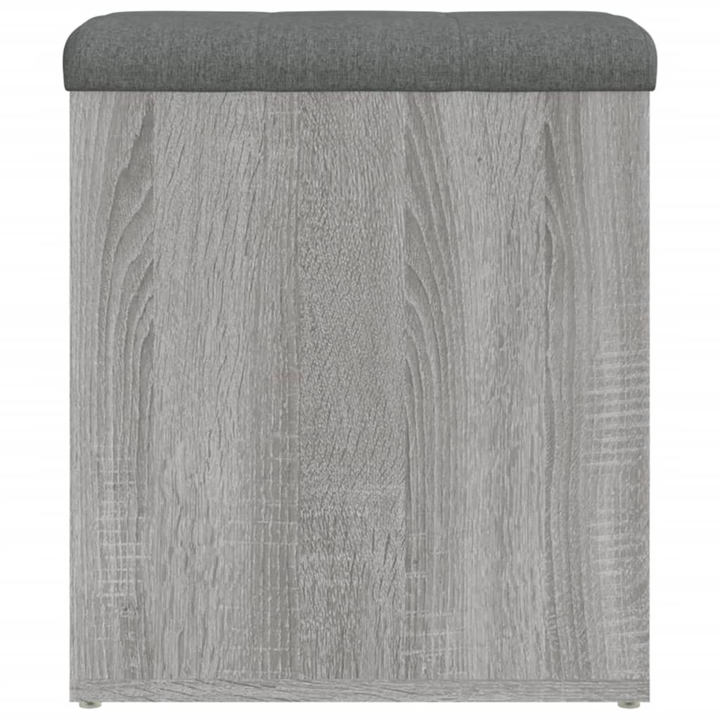 Banc de rangement sonoma gris 42x42x45 cm bois d'ingénierie - XIOS