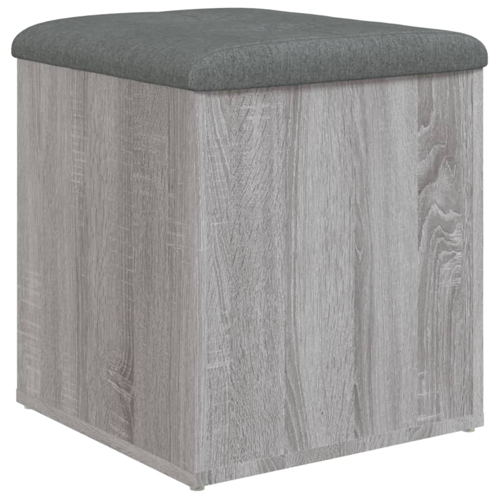 Banc de rangement sonoma gris 42x42x45 cm bois d'ingénierie - XIOS