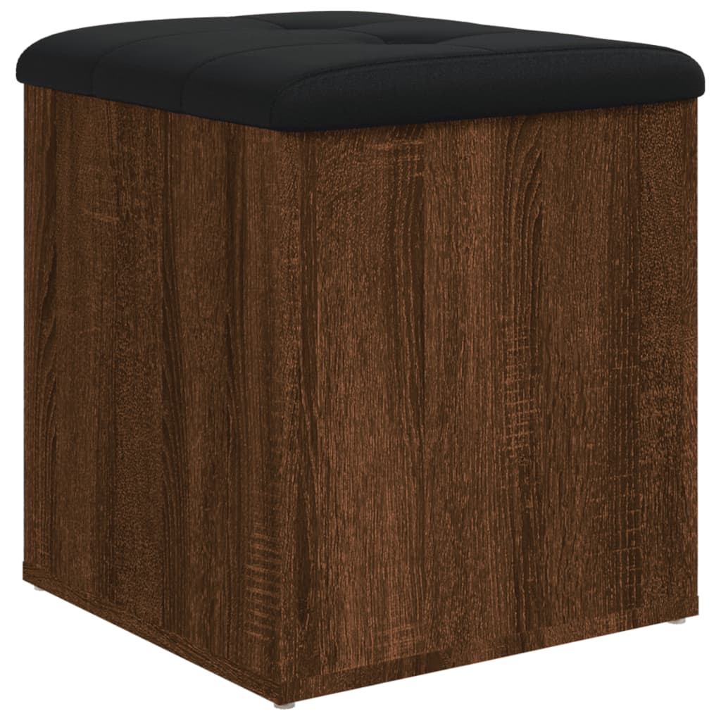 Banc de rangement chêne marron 42x42x45 cm bois d'ingénierie - XIOS