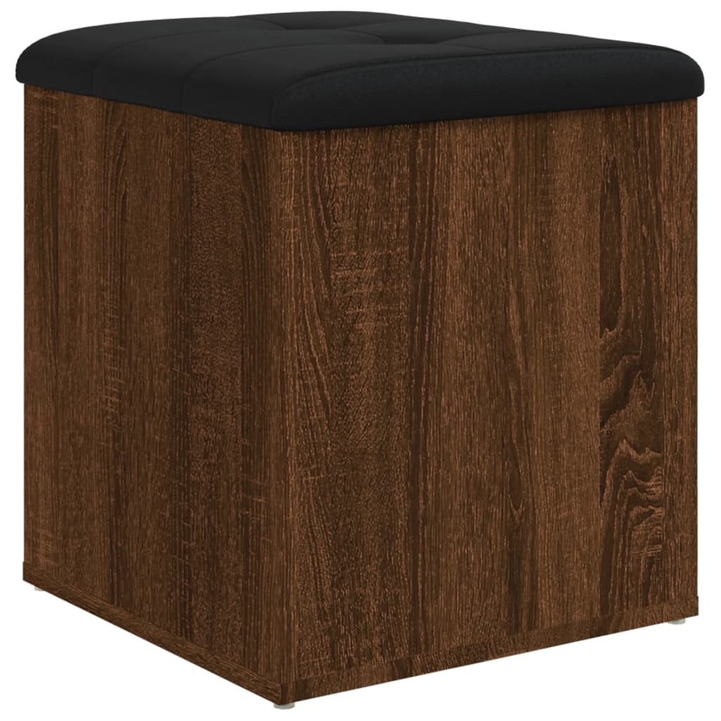 Banc de rangement chêne marron 42x42x45 cm bois d'ingénierie - XIOS