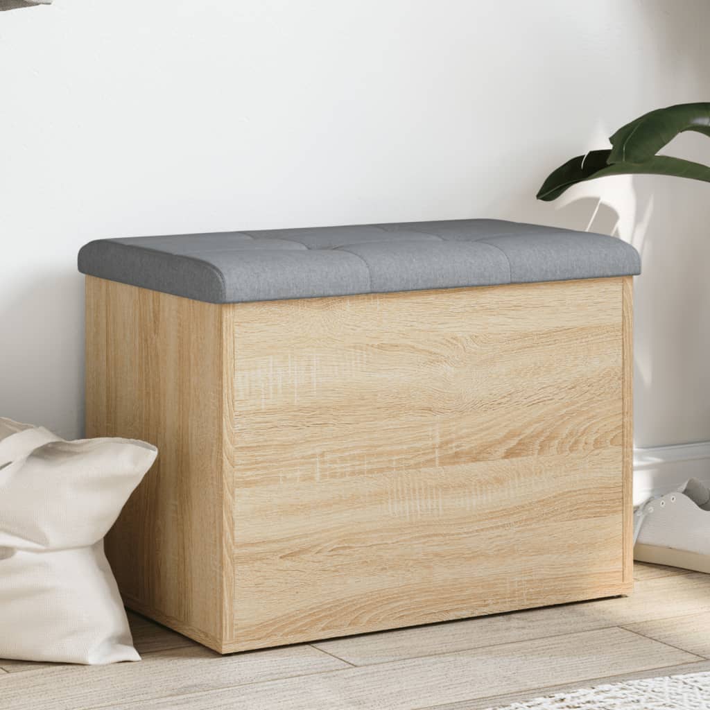 Banc de rangement chêne sonoma 62x42x45 cm bois d'ingénierie - XIOS