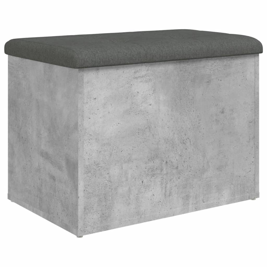 Banc de rangement gris béton 62x42x45 cm bois d'ingénierie - XIOS