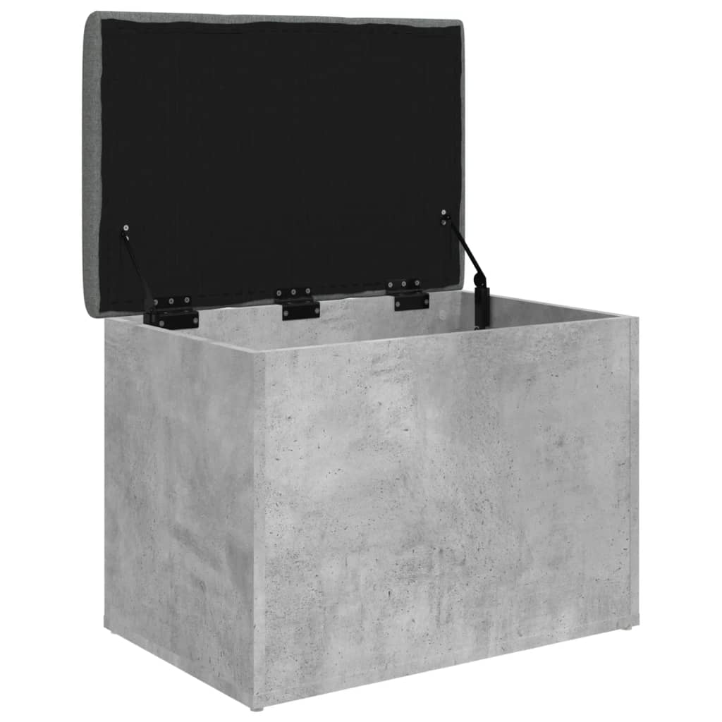 Banc de rangement gris béton 62x42x45 cm bois d'ingénierie - XIOS