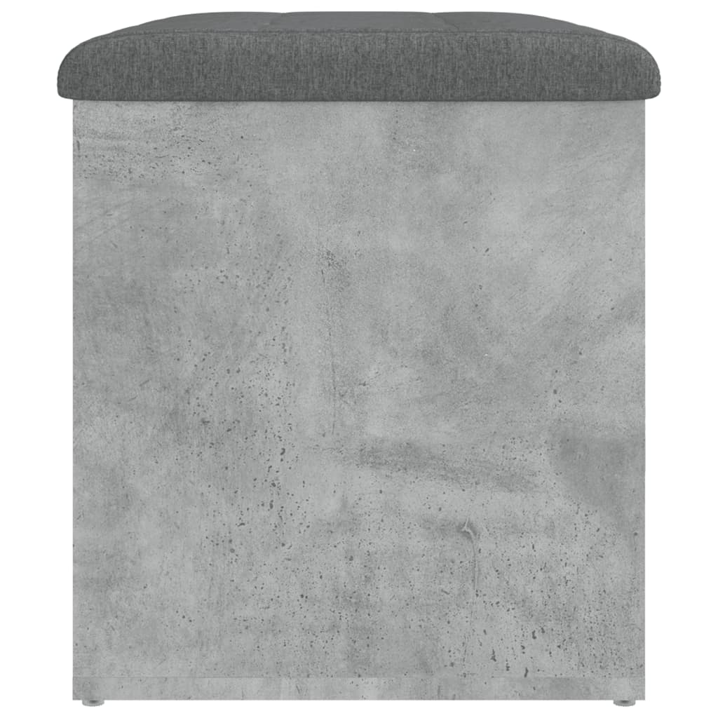 Banc de rangement gris béton 62x42x45 cm bois d'ingénierie - XIOS