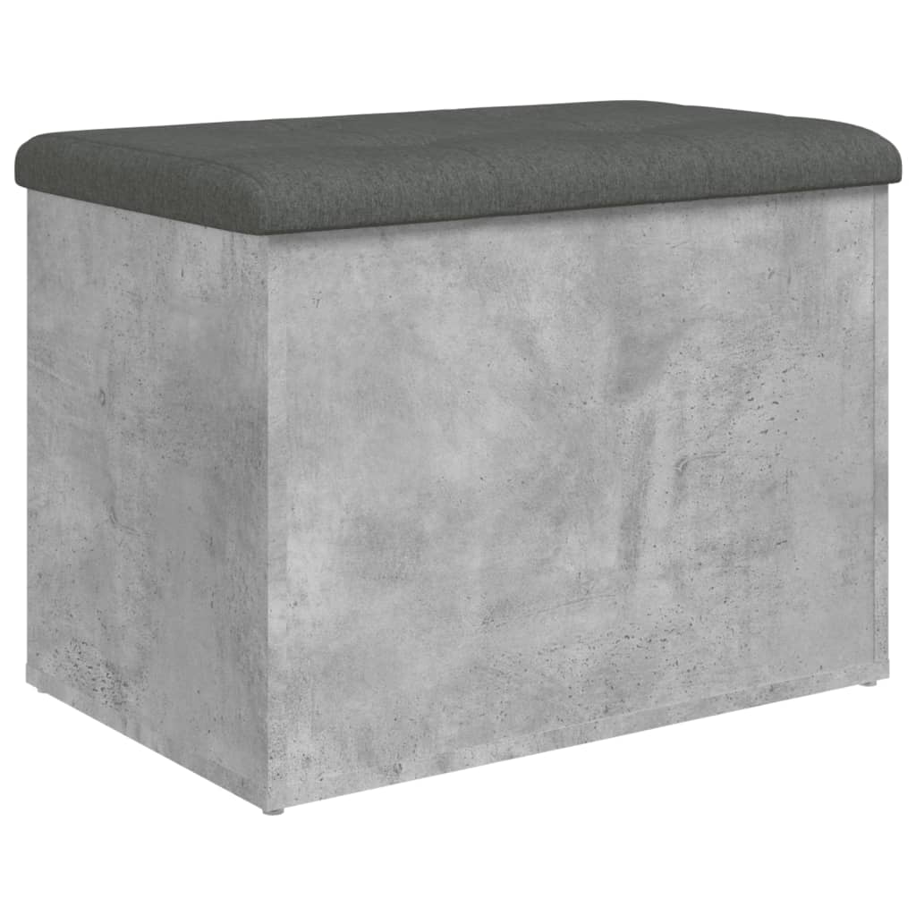 Banc de rangement gris béton 62x42x45 cm bois d'ingénierie - XIOS
