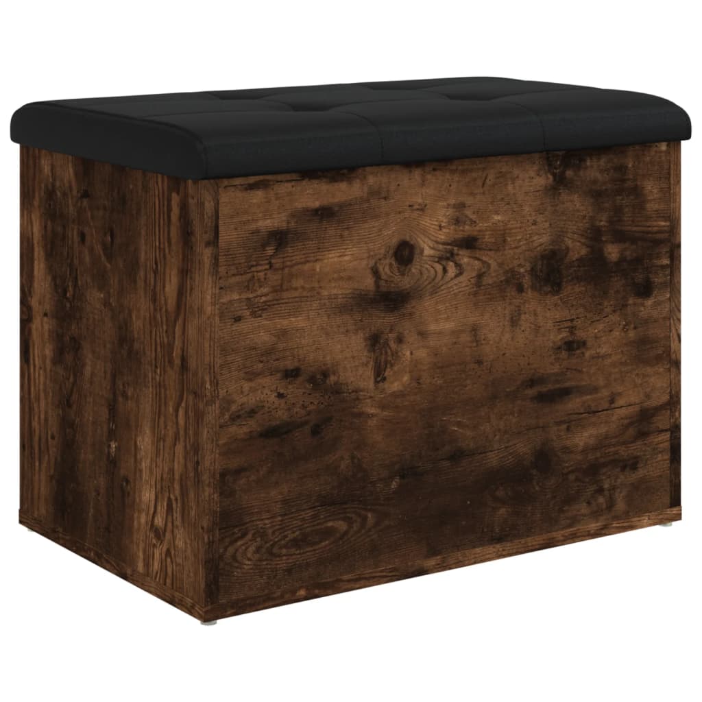 Banc de rangement chêne fumé 62x42x45 cm bois d'ingénierie - XIOS